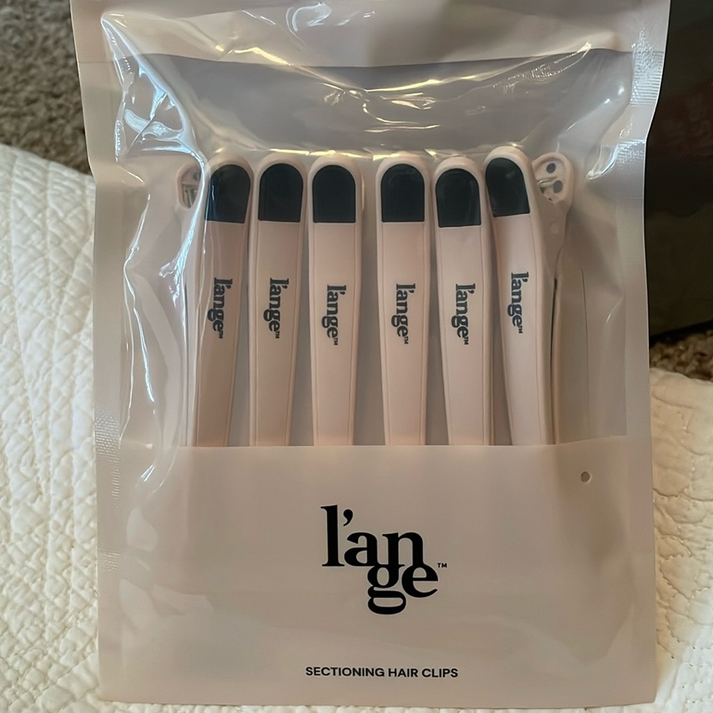 NWT L'ange Six Pink Sectioning Hair Clips